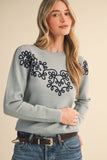 Embellished Knit Sweater (2 Colors)