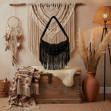 Riveted Fringe Suede Hobo
