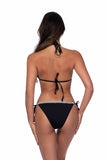 Black & White Color Block Bikini Set