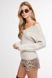 Front Twist Metallic Knit Sweater (2 Colors)