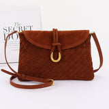 Woven Suede Crossbody bag