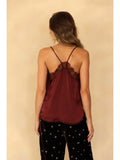 Lace Trim Satin Cami Top (3 Colors)