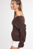 Front Twist Metallic Knit Sweater (2 Colors)