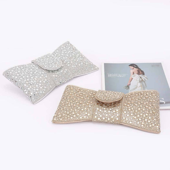 Rhinestone Party Bow Clutch