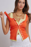 Button-Front Tank Top (3 Colors)