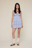 Floral Embroidered Ruffle Tiered Mini Dress