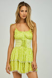 Floral Corset. Mini Dress