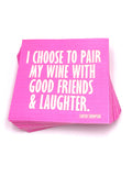 Festive Cocktail Funny Napkins | Pair Wine With Good Friends