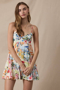 Open Back Tiered Mini Dress