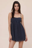 Polka Dot Lace Swing Mini Dress