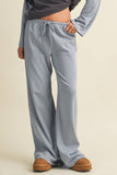 Striped Jersey Stretch Wide Leg Pants (2 Colors)