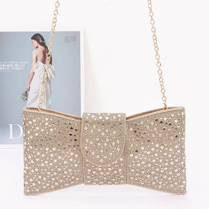 Rhinestone Party Bow Clutch