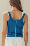Ribbed Button-Front Tank (3 Colors)