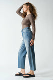 Essential Long-Sleeved Micro-Ribbed Henley Top- Truffle