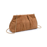 Croc Embossed Faux Suede Clutch (2 Colors)