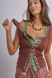 Button-Front Tank Top (3 Colors)