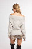 Front Twist Metallic Knit Sweater (2 Colors)