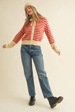 Striped Cardigan Hooded Sweater (2 Colors)