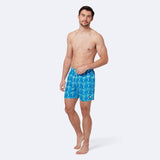 Palm Swim Shorts Blue & Green - Mens