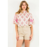Puff Sleeve Flower Top