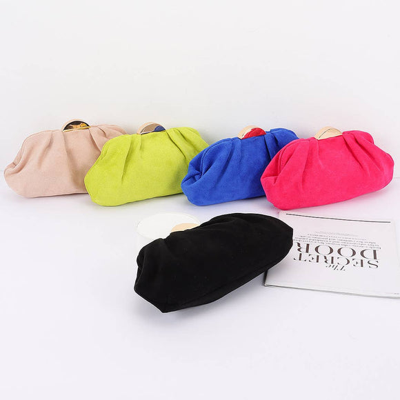 Faux Suede Party Clutch
