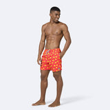 Palm Swim Shorts Coral & Lime - Mens