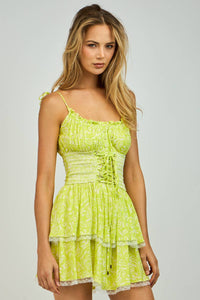 Floral Corset. Mini Dress