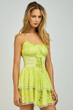 Floral Corset. Mini Dress