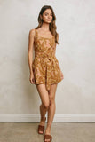 Straight Neck Buckled Romper