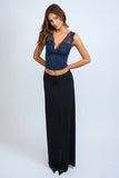 Plunging Neck Lace Strap Top