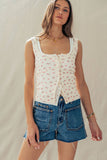 Button-Front Tank Top (3 Colors)