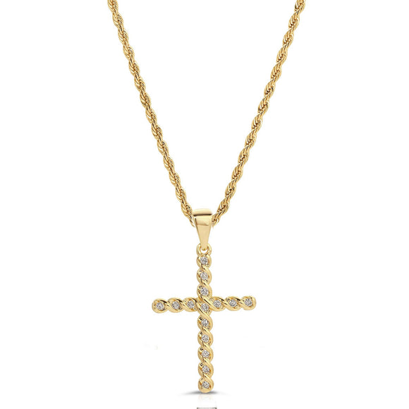 Vintage French Cross necklace