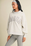 Amour Oversized Mock Neck Sweatshirt