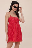 Polka Dot Lace Swing Mini Dress