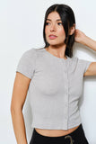Ribbed T-Shirt Cardigan
