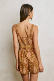 Straight Neck Buckled Romper
