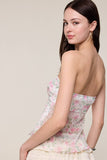 Floral Chiffon Twisted Tube Top