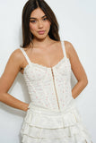 Eyelet Corset w Pink Sweetheart Roses