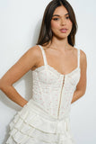 Eyelet Corset w Pink Sweetheart Roses