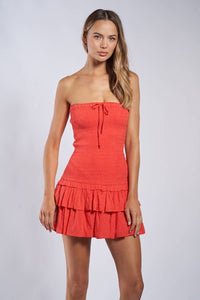 Smocked Layered Mini Drres
