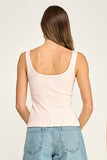 Button Down Square Neck Tank