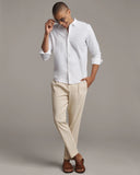 Rhone Mens Brezza Linen-Blend Shirt