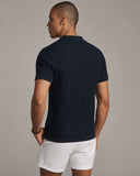 Rhone Mens Coastal Johnny Collar Polo - Navy