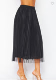 Pleated Organza Skirt
