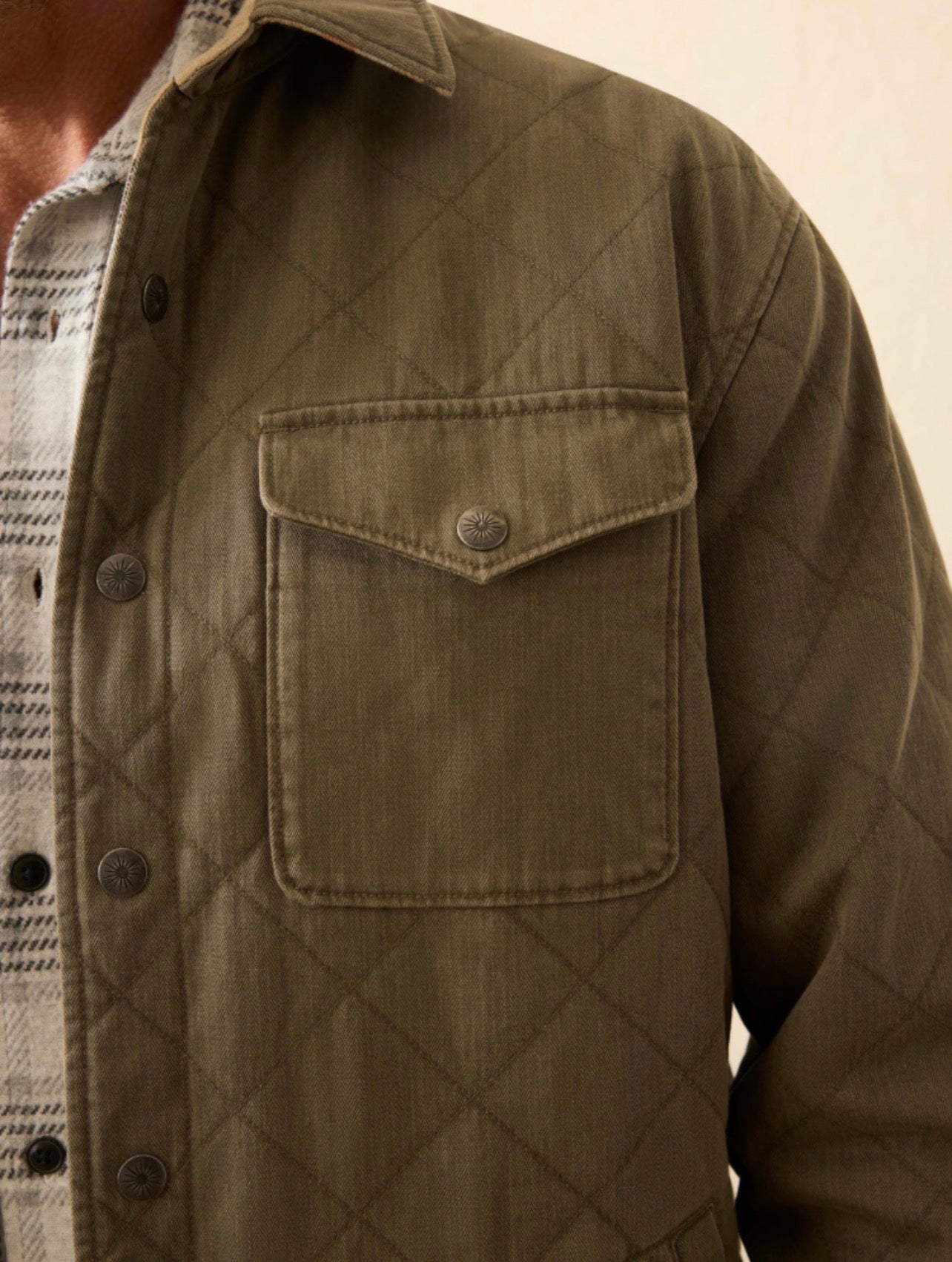 Faherty Reversible Jacket Faherty Doug Good Feather Reversible Bondi Jacket- Prairie Olive – Too ...