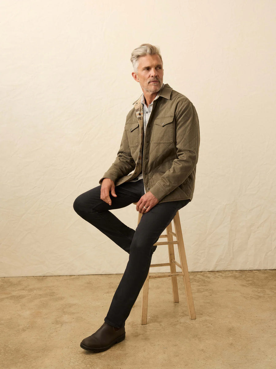 Faherty Doug Good Feather Reversible Bondi Jacket- Prairie Olive – Too ...