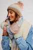 Free People RAINBOW RUN HAT + GLOVE S / BLUE COMBO