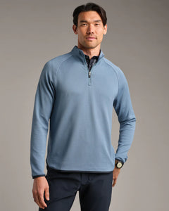 Rhone Founders Golf 1/4 Zip- Blue Stone
