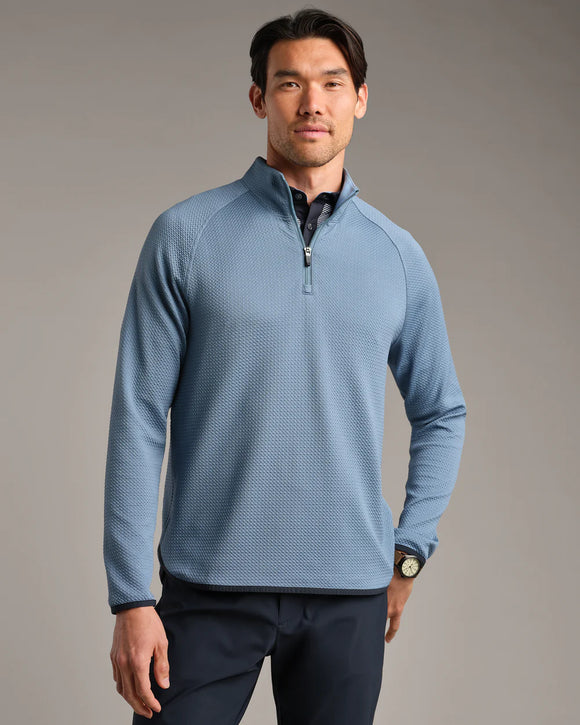 Rhone Founders Golf 1/4 Zip- Blue Stone