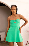 Strapless Twist Front Short Dress- 4 COLORS